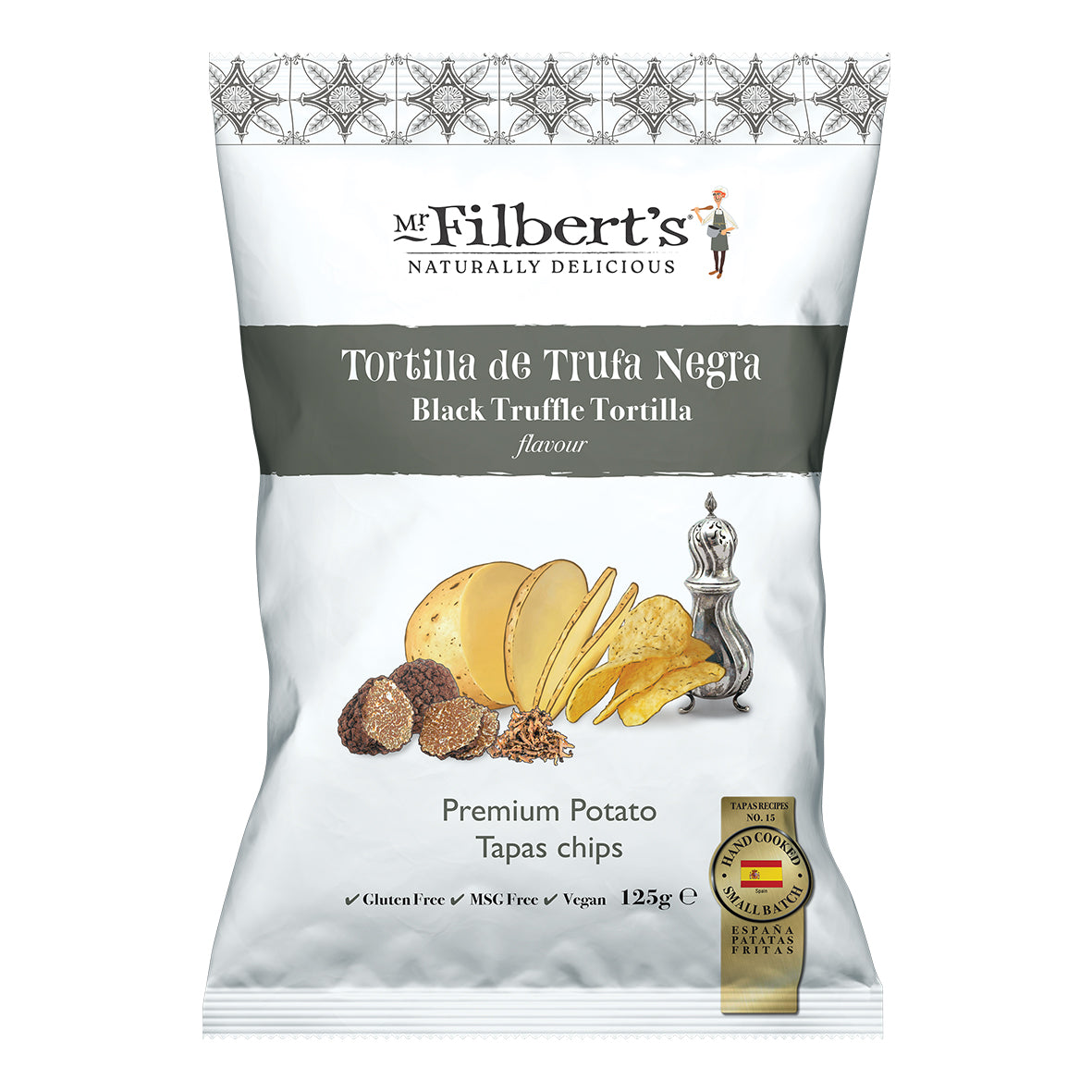 Mr Filbert's Black Truffle Premium Potato Tapas Crisps 125g
